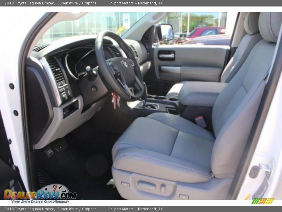 2018 Toyota Sequoia Limited Super White / Graphite Photo #14