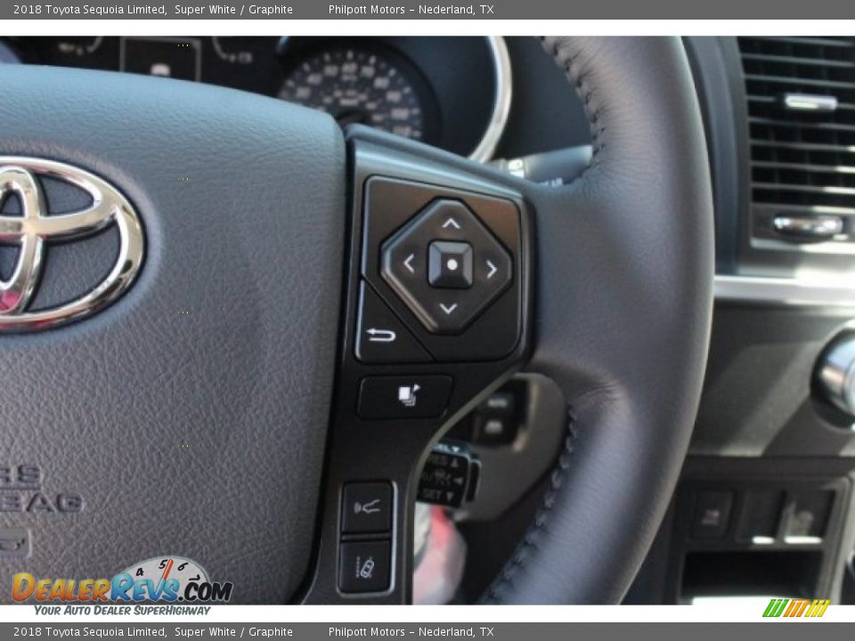 2018 Toyota Sequoia Limited Super White / Graphite Photo #21