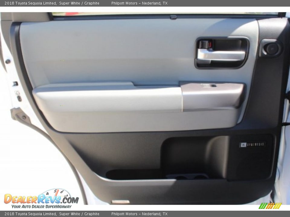 2018 Toyota Sequoia Limited Super White / Graphite Photo #24