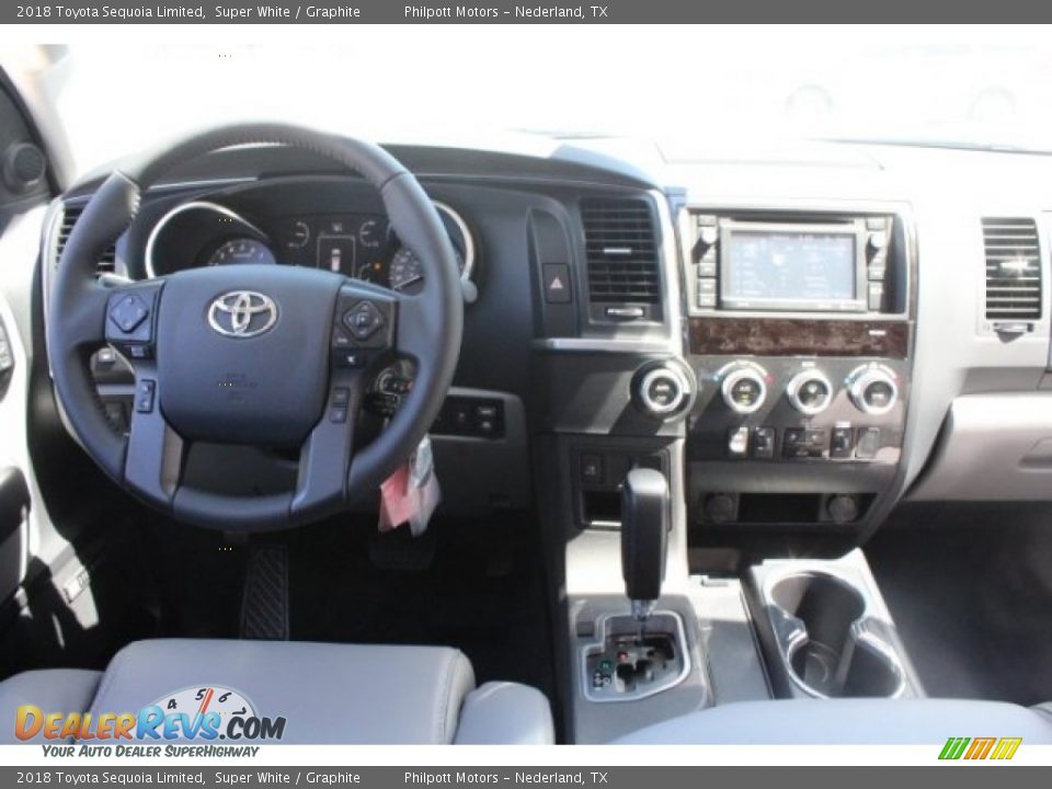 2018 Toyota Sequoia Limited Super White / Graphite Photo #27