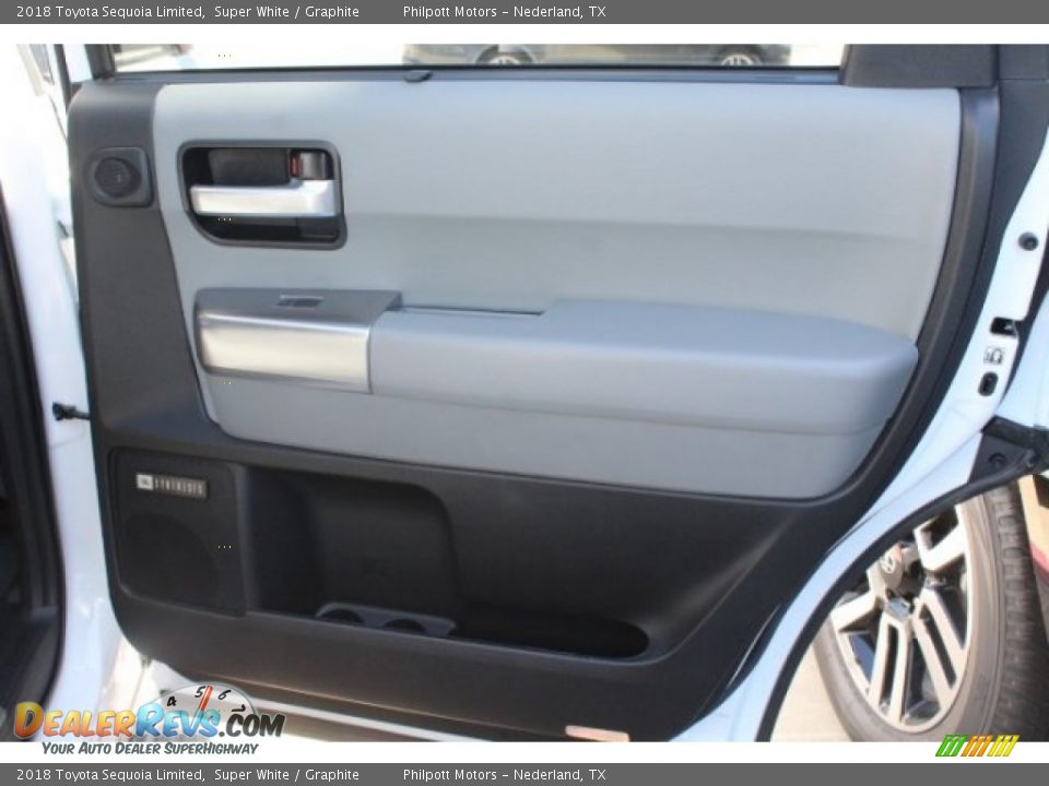 2018 Toyota Sequoia Limited Super White / Graphite Photo #30