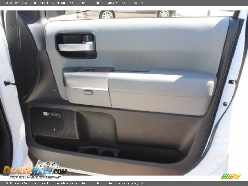 2018 Toyota Sequoia Limited Super White / Graphite Photo #32