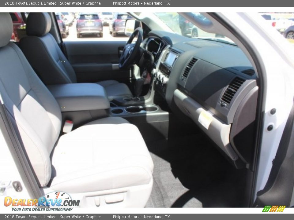 2018 Toyota Sequoia Limited Super White / Graphite Photo #34