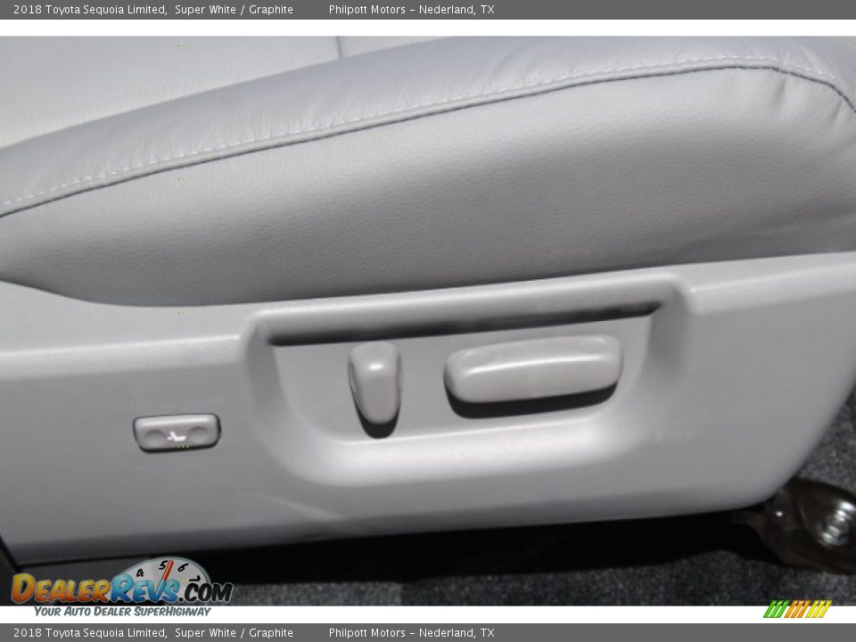 2018 Toyota Sequoia Limited Super White / Graphite Photo #35