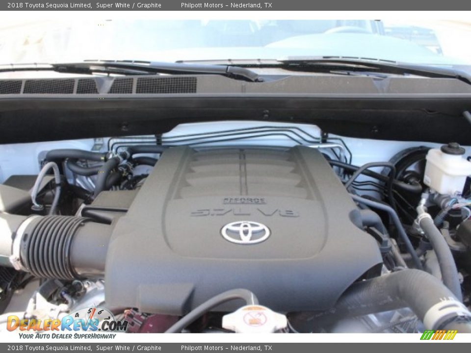2018 Toyota Sequoia Limited Super White / Graphite Photo #36