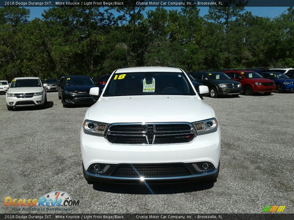 2018 Dodge Durango SXT White Knuckle / Light Frost Beige/Black Photo #8