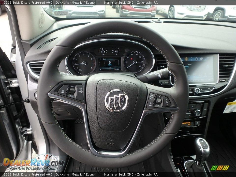 2018 Buick Encore Preferred AWD Quicksilver Metallic / Ebony Photo #17