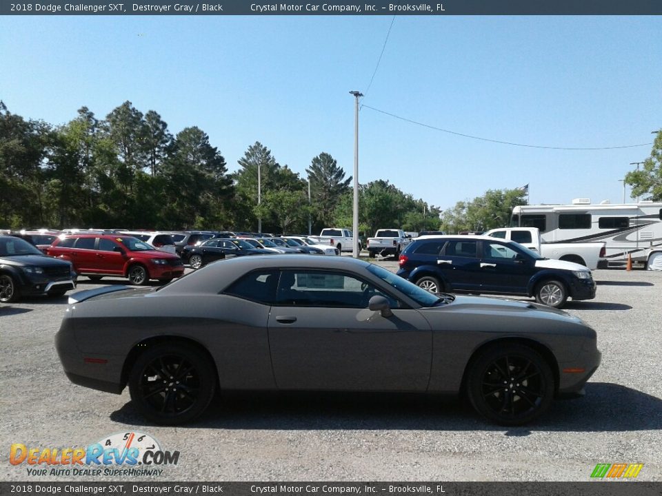 2018 Dodge Challenger SXT Destroyer Gray / Black Photo #6