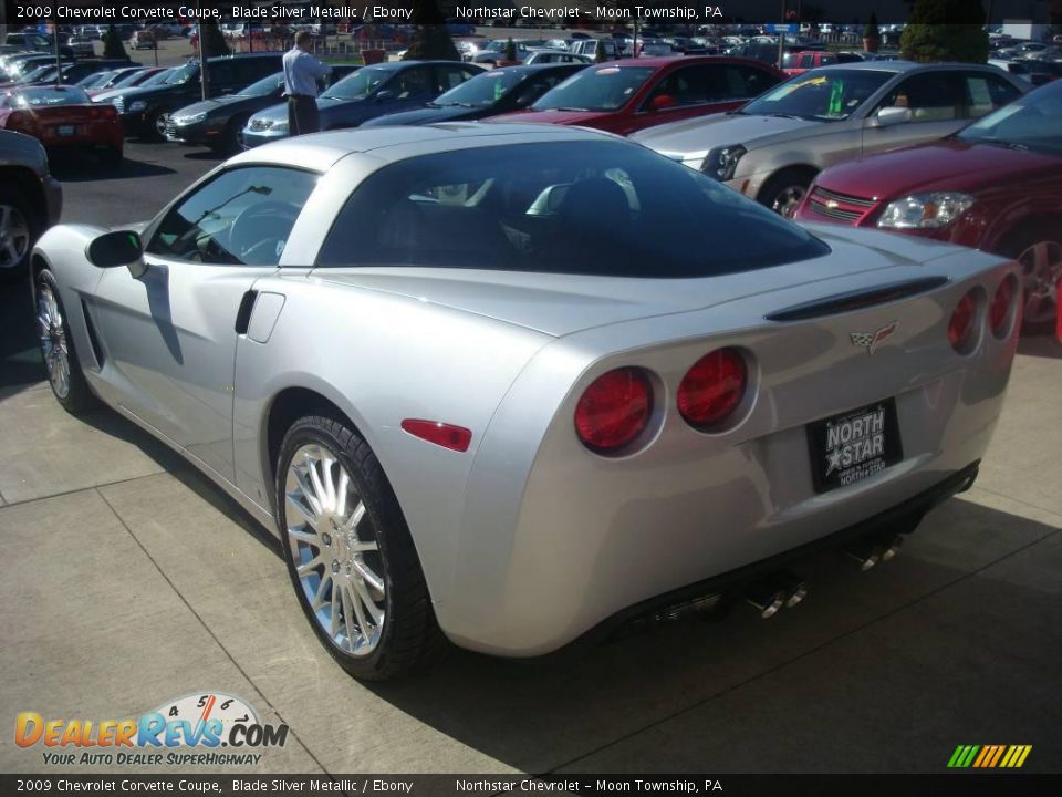 2009 Chevrolet Corvette Coupe Blade Silver Metallic / Ebony Photo #2