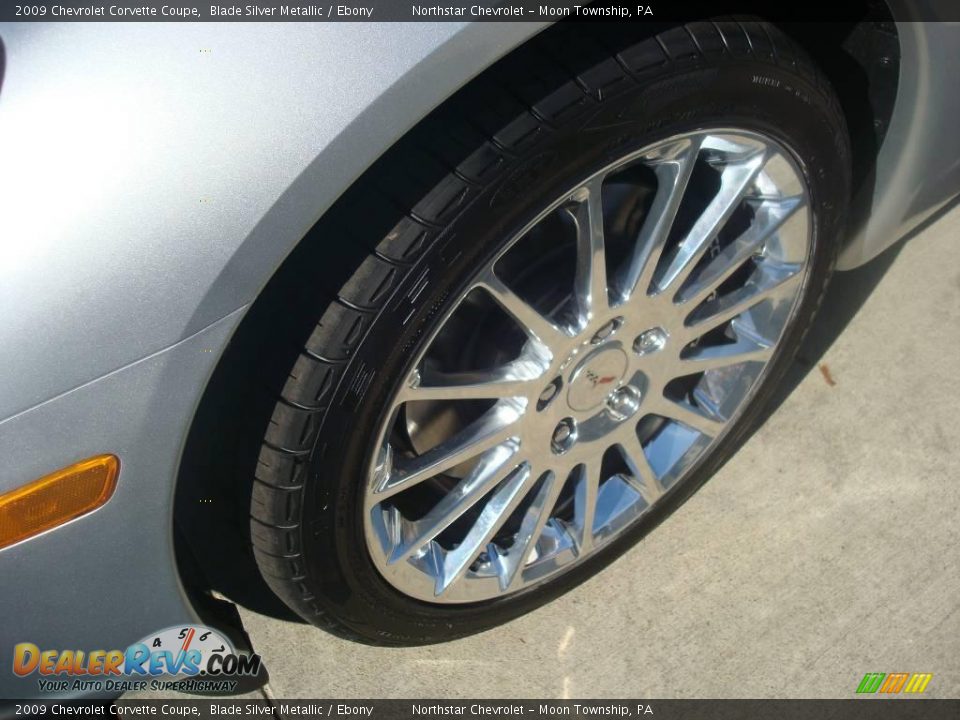 2009 Chevrolet Corvette Coupe Blade Silver Metallic / Ebony Photo #8