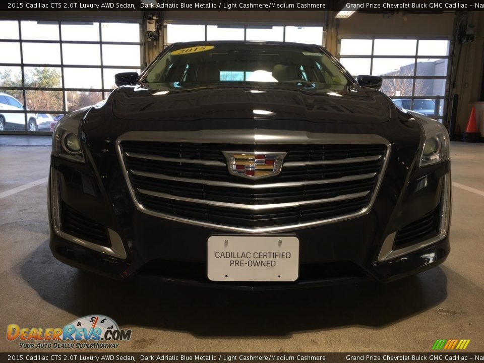 2015 Cadillac CTS 2.0T Luxury AWD Sedan Dark Adriatic Blue Metallic / Light Cashmere/Medium Cashmere Photo #8