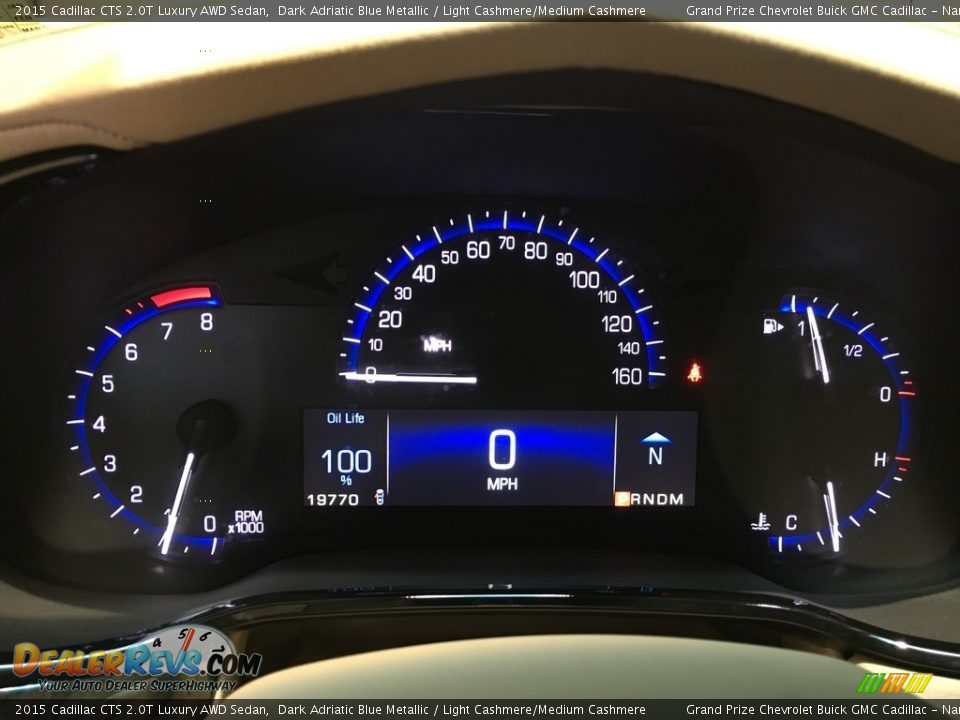 2015 Cadillac CTS 2.0T Luxury AWD Sedan Dark Adriatic Blue Metallic / Light Cashmere/Medium Cashmere Photo #13