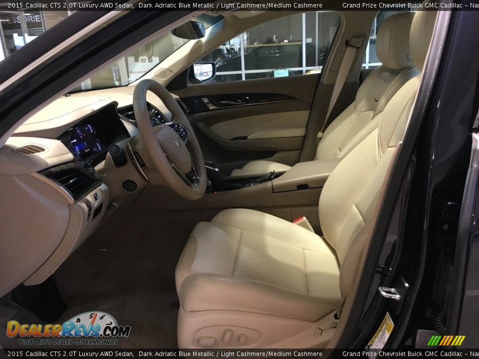 2015 Cadillac CTS 2.0T Luxury AWD Sedan Dark Adriatic Blue Metallic / Light Cashmere/Medium Cashmere Photo #14