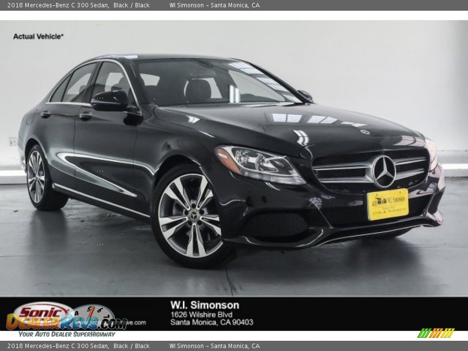 2018 Mercedes-Benz C 300 Sedan Black / Black Photo #1