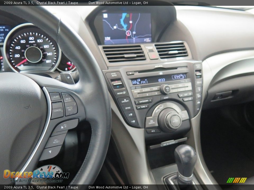 2009 Acura TL 3.5 Crystal Black Pearl / Taupe Photo #18