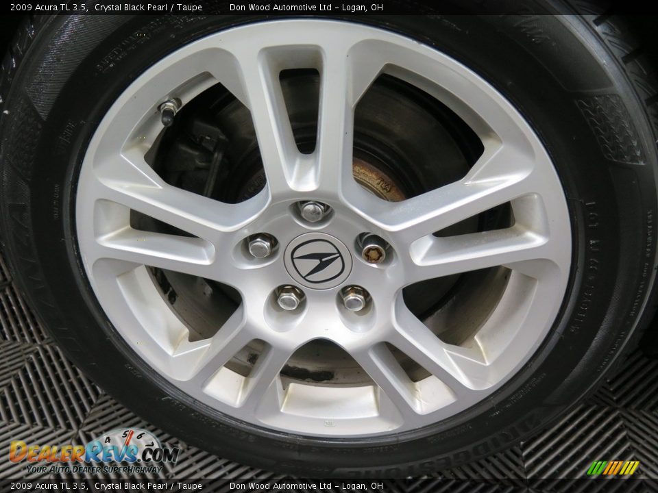 2009 Acura TL 3.5 Crystal Black Pearl / Taupe Photo #24