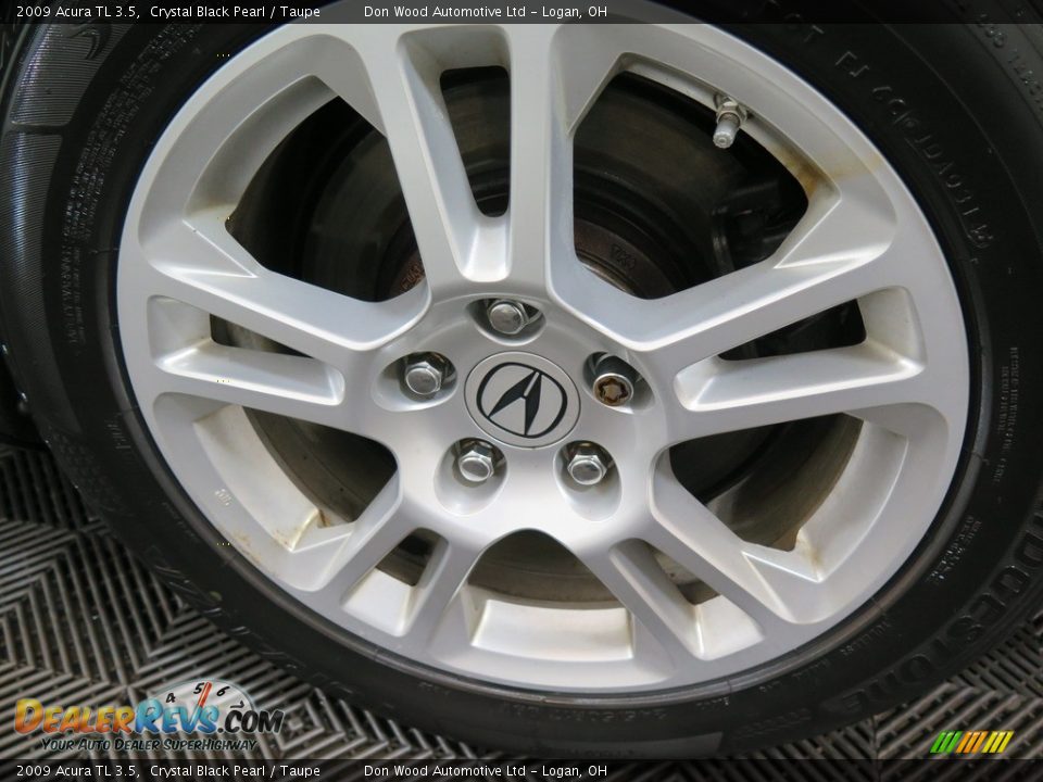 2009 Acura TL 3.5 Crystal Black Pearl / Taupe Photo #25