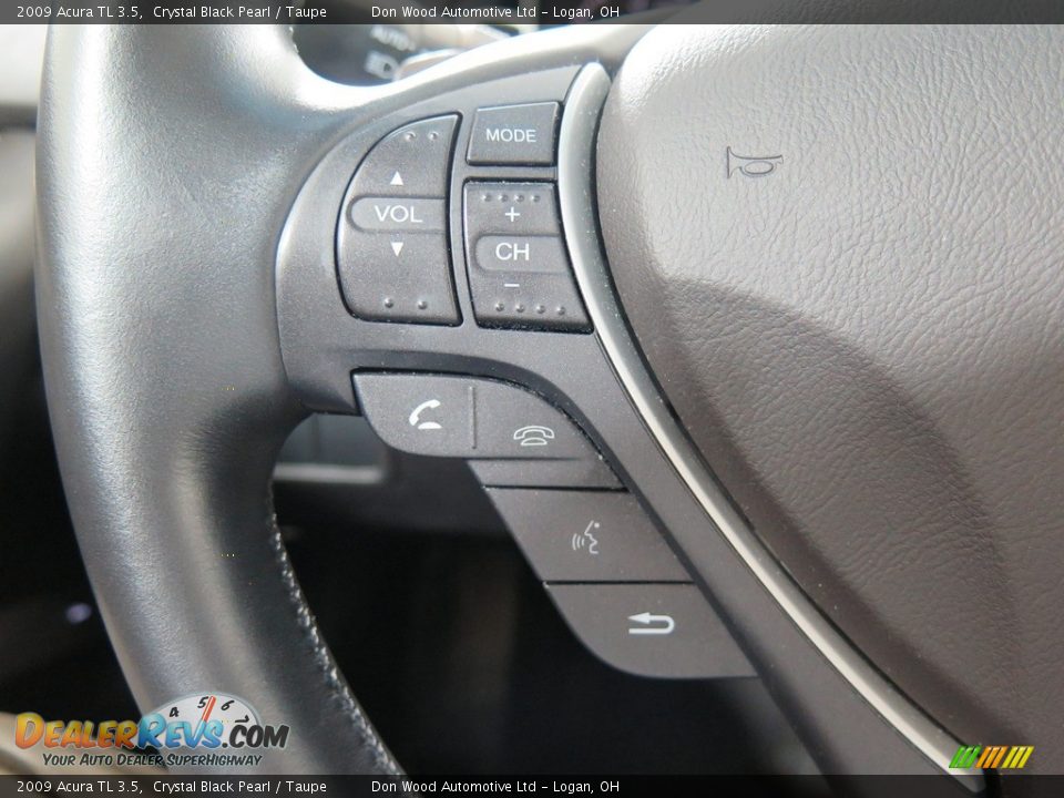 2009 Acura TL 3.5 Crystal Black Pearl / Taupe Photo #35