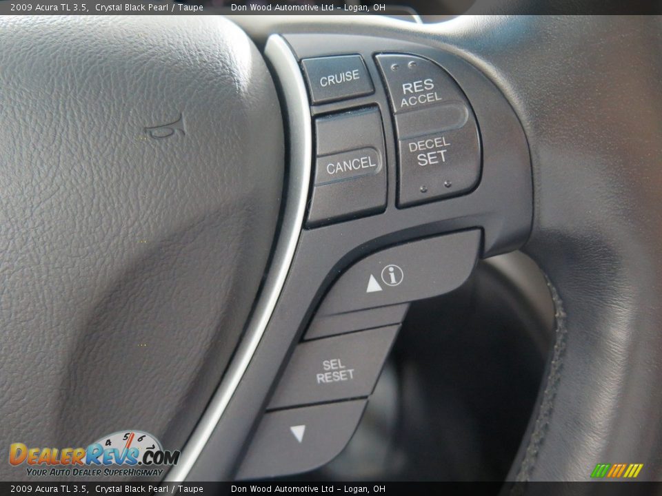 2009 Acura TL 3.5 Crystal Black Pearl / Taupe Photo #36