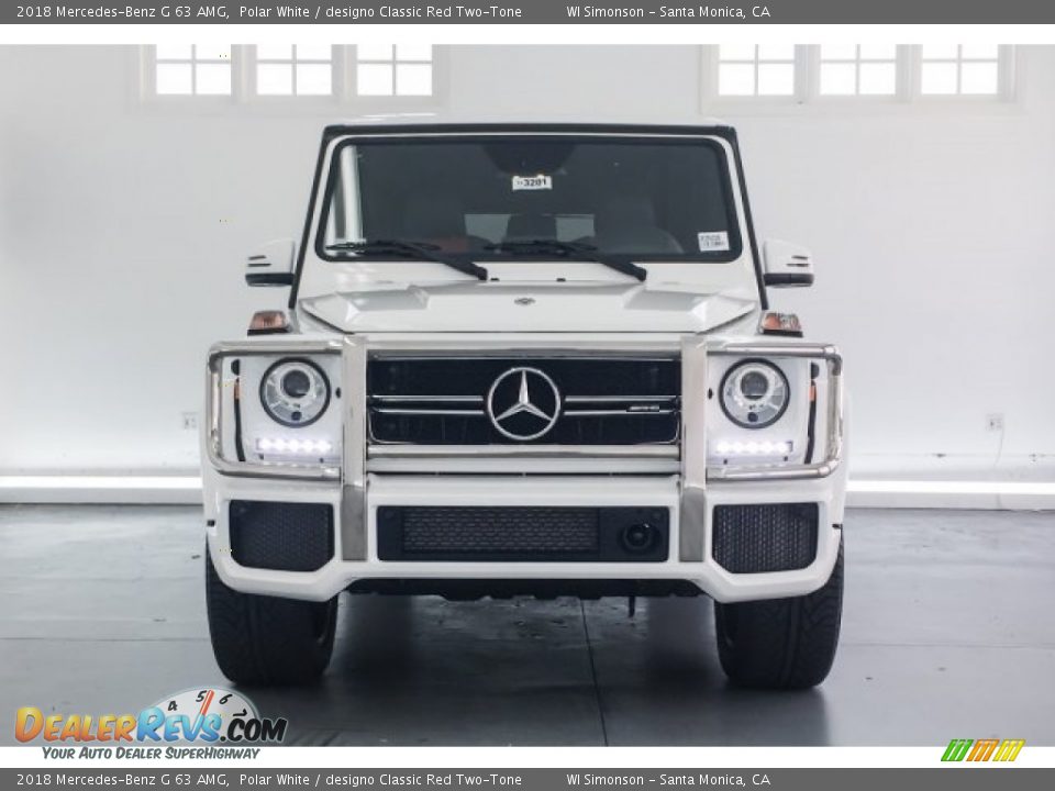 2018 Mercedes-Benz G 63 AMG Polar White / designo Classic Red Two-Tone Photo #2