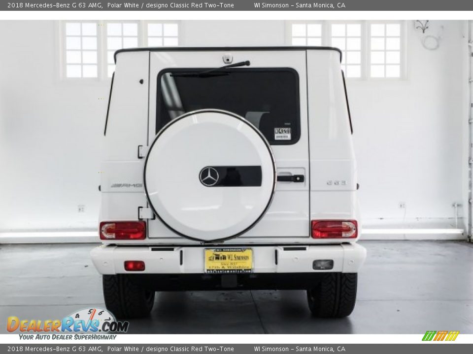 2018 Mercedes-Benz G 63 AMG Polar White / designo Classic Red Two-Tone Photo #3