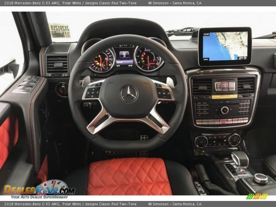 2018 Mercedes-Benz G 63 AMG Polar White / designo Classic Red Two-Tone Photo #4