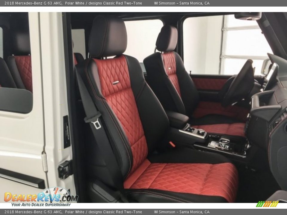 2018 Mercedes-Benz G 63 AMG Polar White / designo Classic Red Two-Tone Photo #6