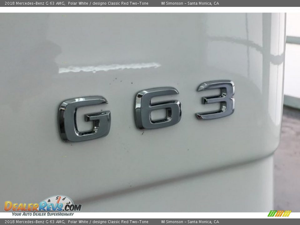 2018 Mercedes-Benz G 63 AMG Polar White / designo Classic Red Two-Tone Photo #7