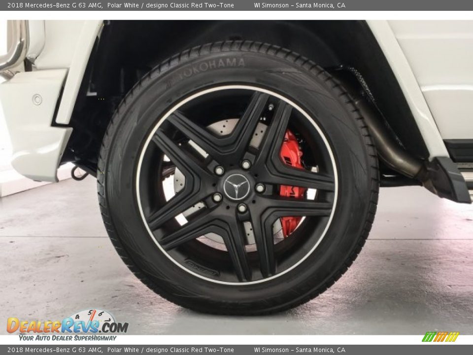 2018 Mercedes-Benz G 63 AMG Polar White / designo Classic Red Two-Tone Photo #8