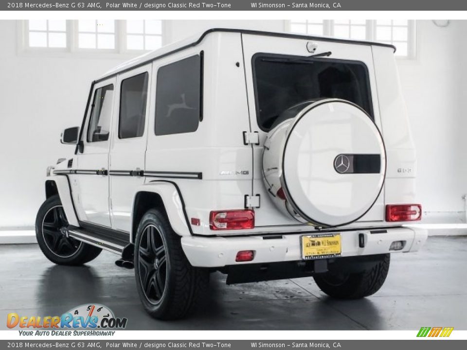 2018 Mercedes-Benz G 63 AMG Polar White / designo Classic Red Two-Tone Photo #10