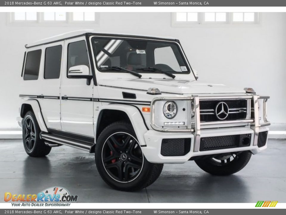 2018 Mercedes-Benz G 63 AMG Polar White / designo Classic Red Two-Tone Photo #11