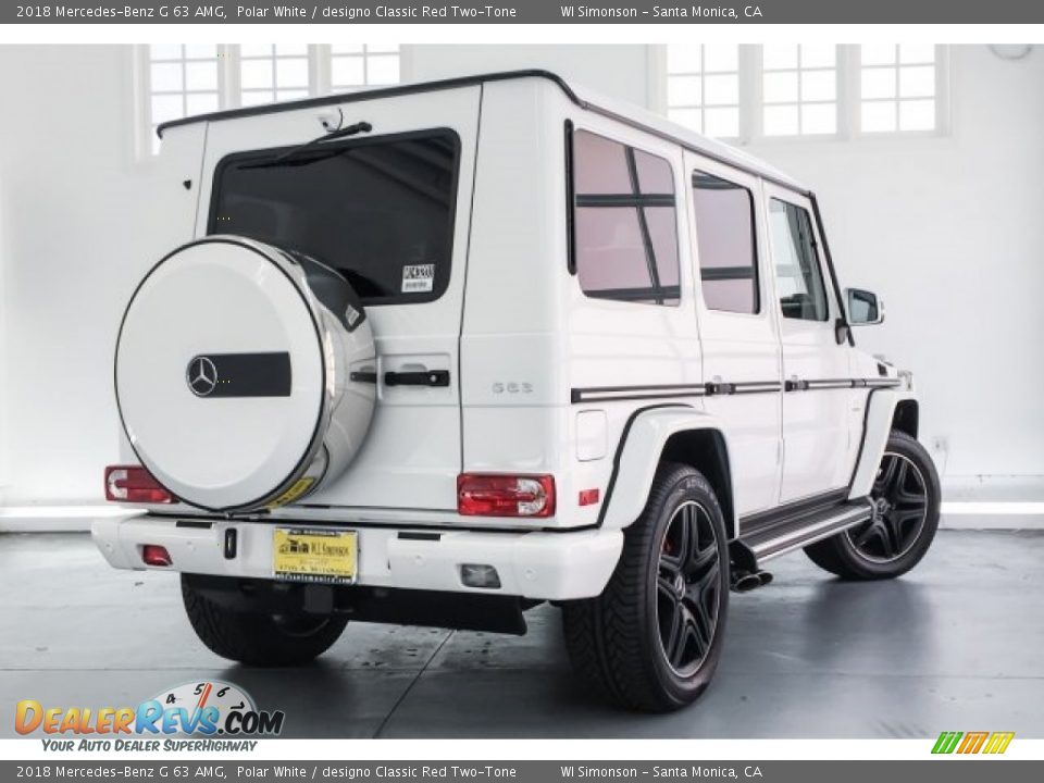 2018 Mercedes-Benz G 63 AMG Polar White / designo Classic Red Two-Tone Photo #15