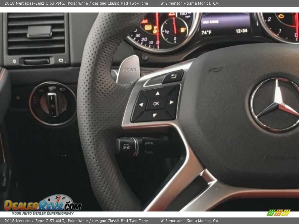 2018 Mercedes-Benz G 63 AMG Polar White / designo Classic Red Two-Tone Photo #17