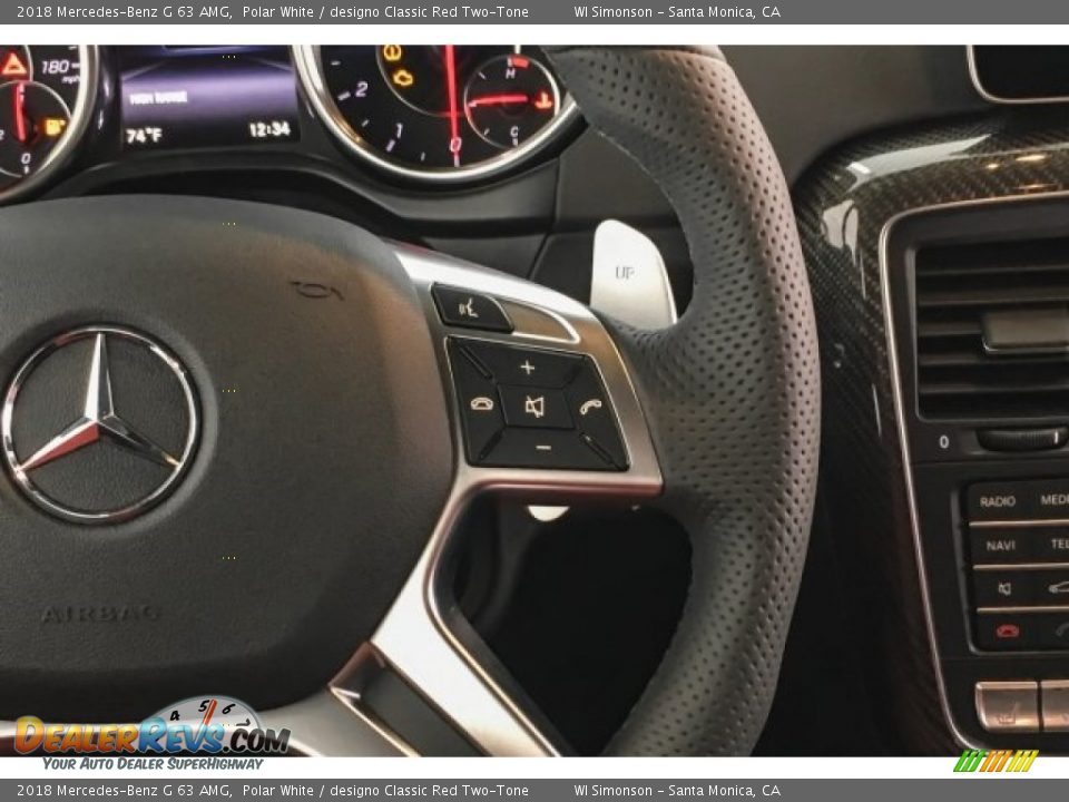 2018 Mercedes-Benz G 63 AMG Polar White / designo Classic Red Two-Tone Photo #18