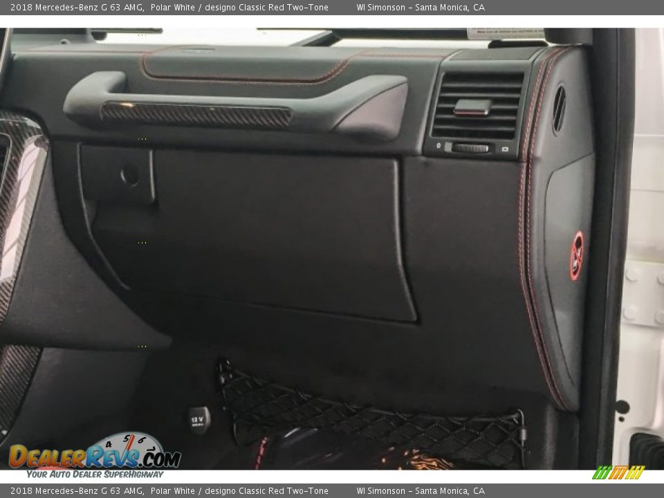 2018 Mercedes-Benz G 63 AMG Polar White / designo Classic Red Two-Tone Photo #26