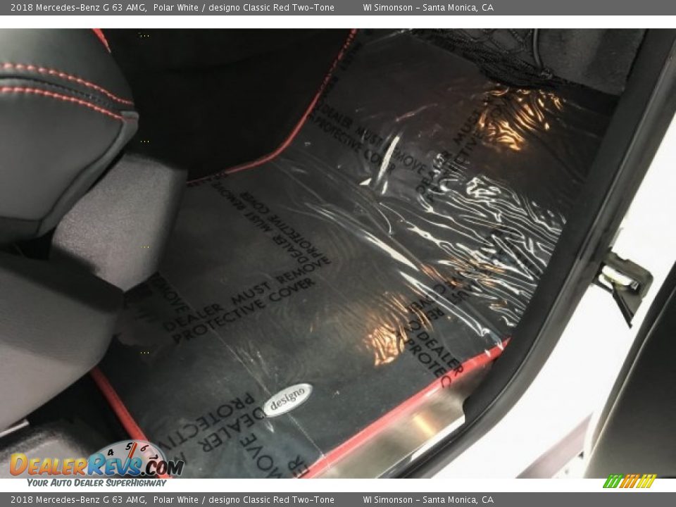 2018 Mercedes-Benz G 63 AMG Polar White / designo Classic Red Two-Tone Photo #28