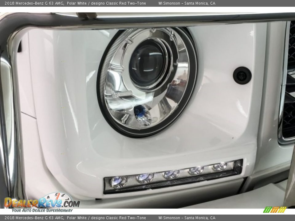2018 Mercedes-Benz G 63 AMG Polar White / designo Classic Red Two-Tone Photo #31