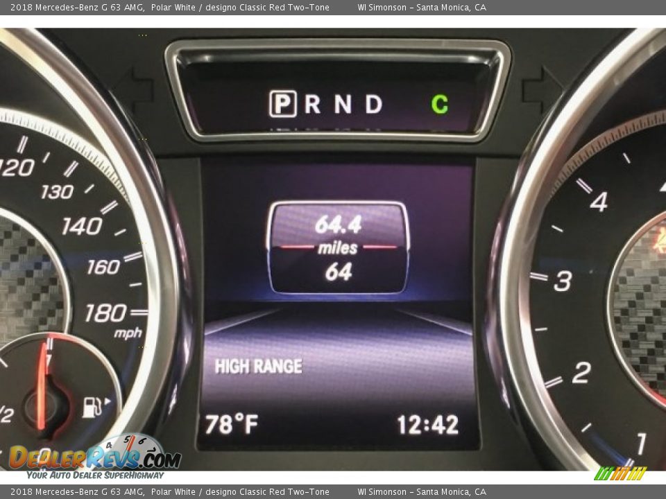 2018 Mercedes-Benz G 63 AMG Polar White / designo Classic Red Two-Tone Photo #33