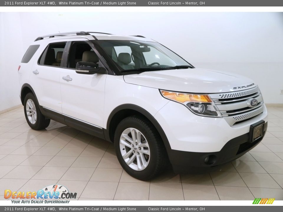 2011 Ford Explorer XLT 4WD White Platinum Tri-Coat / Medium Light Stone Photo #1