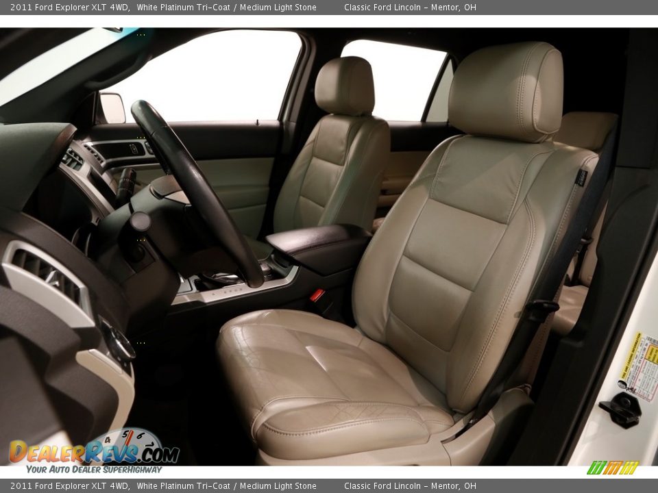 2011 Ford Explorer XLT 4WD White Platinum Tri-Coat / Medium Light Stone Photo #7