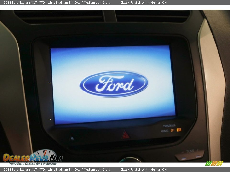 2011 Ford Explorer XLT 4WD White Platinum Tri-Coat / Medium Light Stone Photo #11