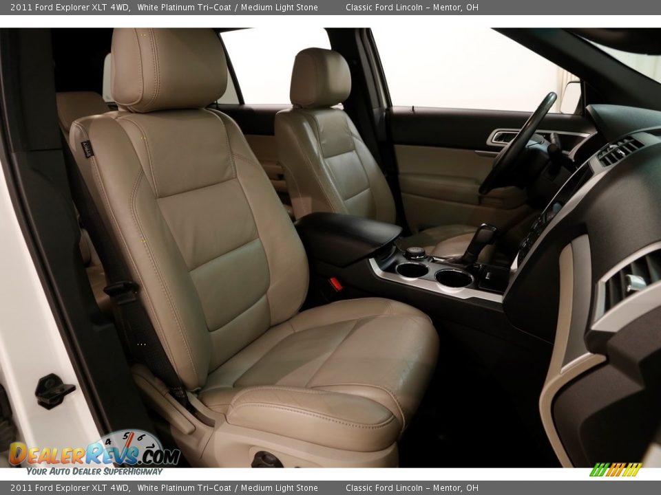 2011 Ford Explorer XLT 4WD White Platinum Tri-Coat / Medium Light Stone Photo #20