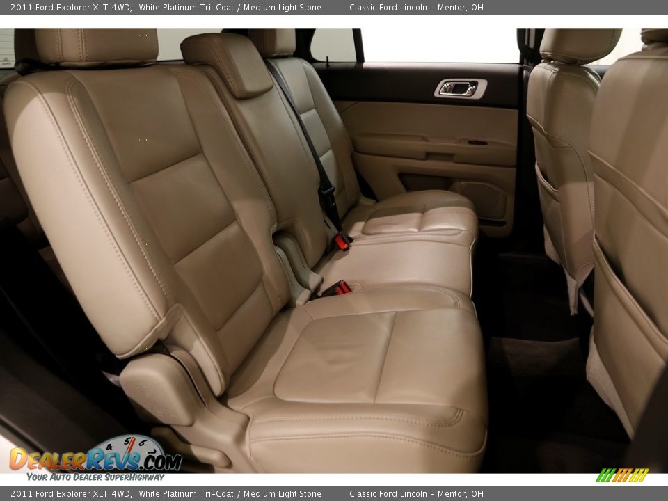 2011 Ford Explorer XLT 4WD White Platinum Tri-Coat / Medium Light Stone Photo #21