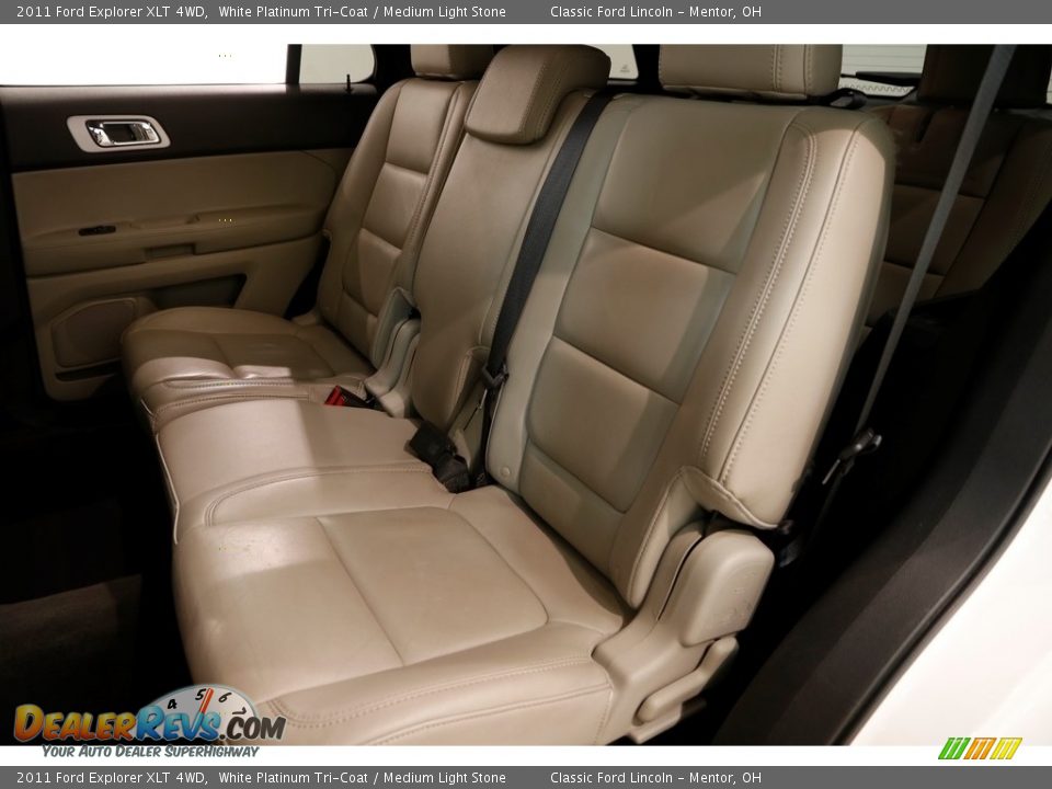 2011 Ford Explorer XLT 4WD White Platinum Tri-Coat / Medium Light Stone Photo #22