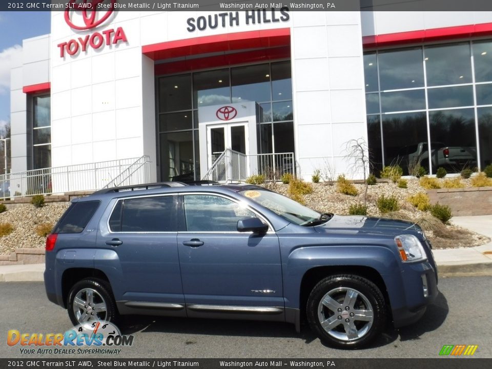 2012 GMC Terrain SLT AWD Steel Blue Metallic / Light Titanium Photo #2