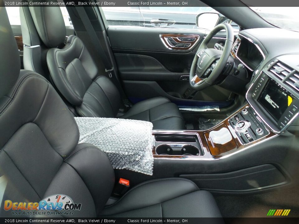 Ebony Interior - 2018 Lincoln Continental Reserve AWD Photo #5