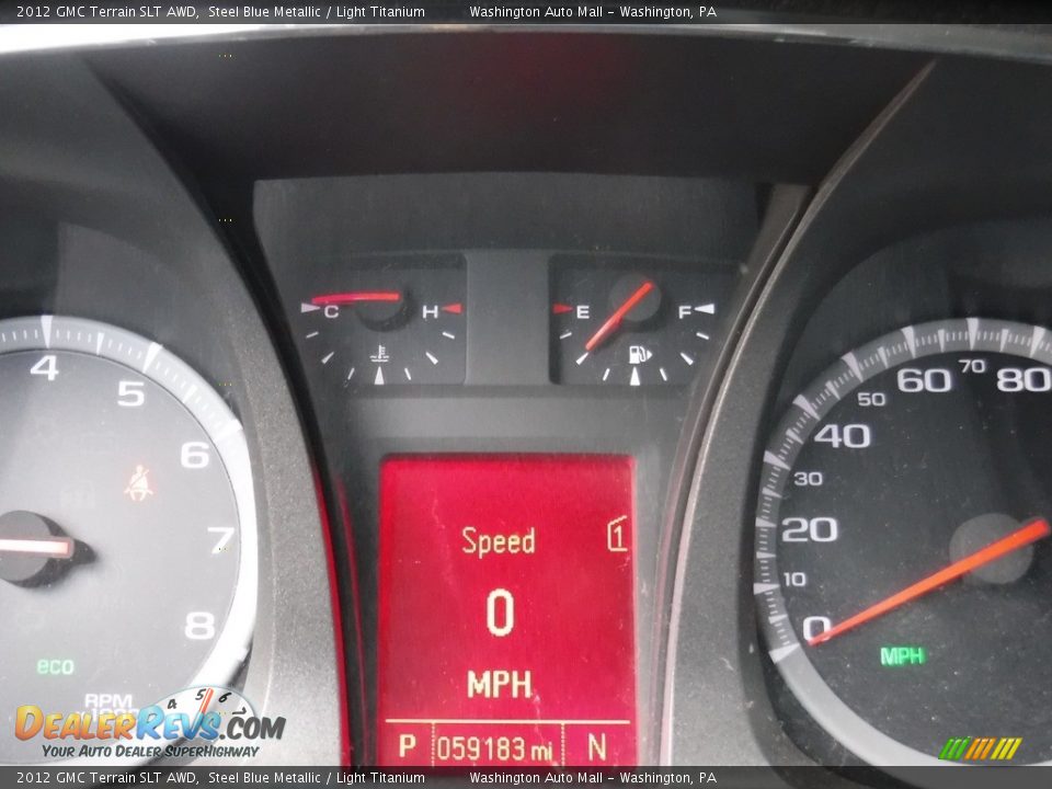 2012 GMC Terrain SLT AWD Steel Blue Metallic / Light Titanium Photo #27