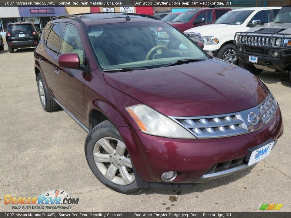 2007 Nissan Murano SL AWD Sunset Red Pearl Metallic / Charcoal Photo #2