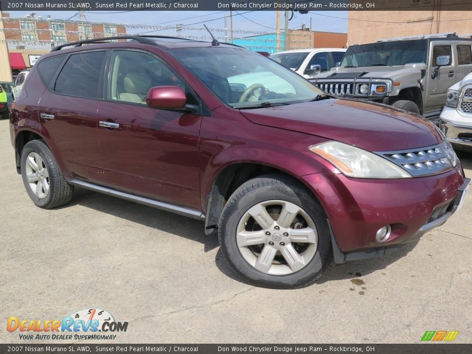 2007 Nissan Murano SL AWD Sunset Red Pearl Metallic / Charcoal Photo #6