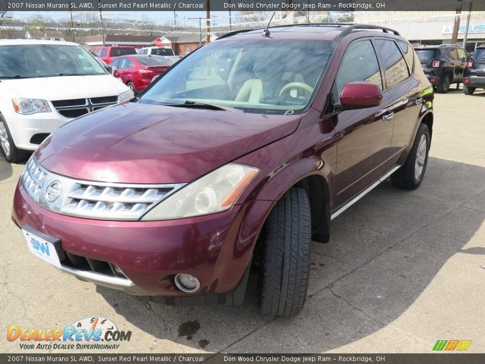 2007 Nissan Murano SL AWD Sunset Red Pearl Metallic / Charcoal Photo #9